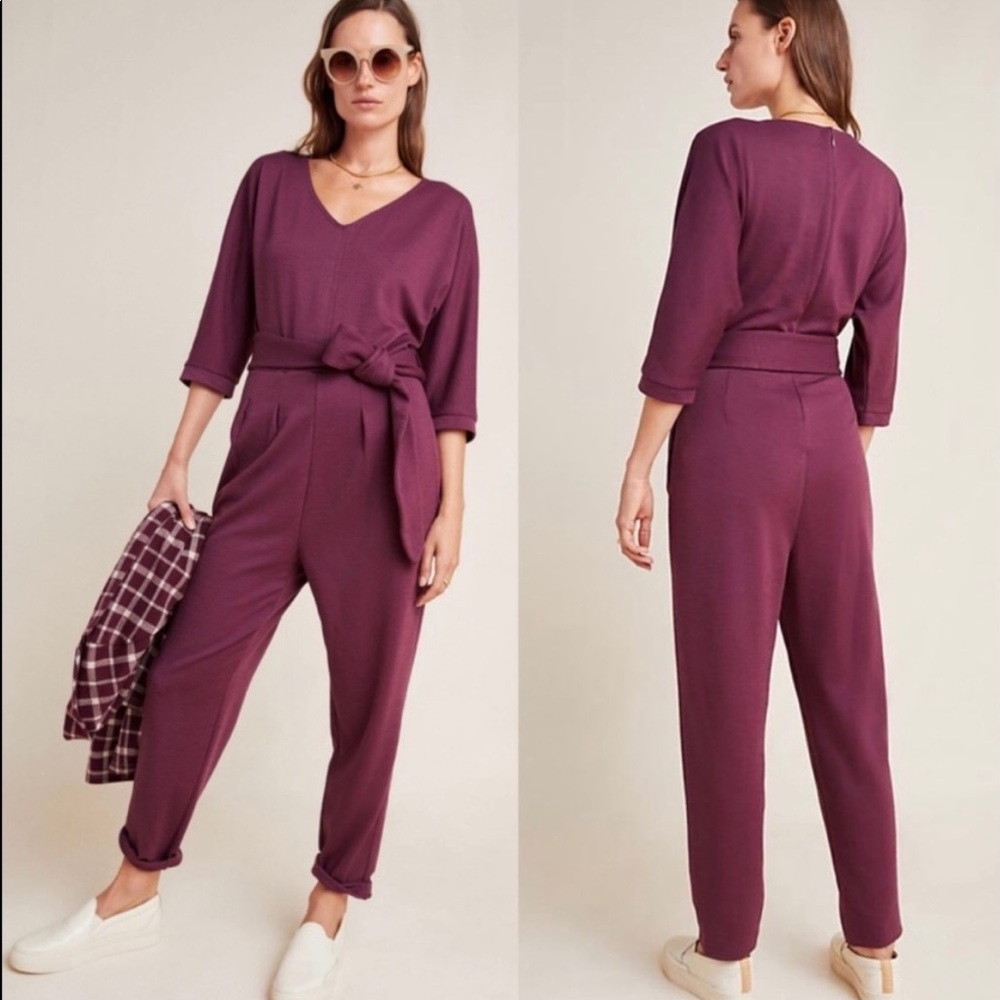 Anthropologie Ponte Knit Jumpsuit